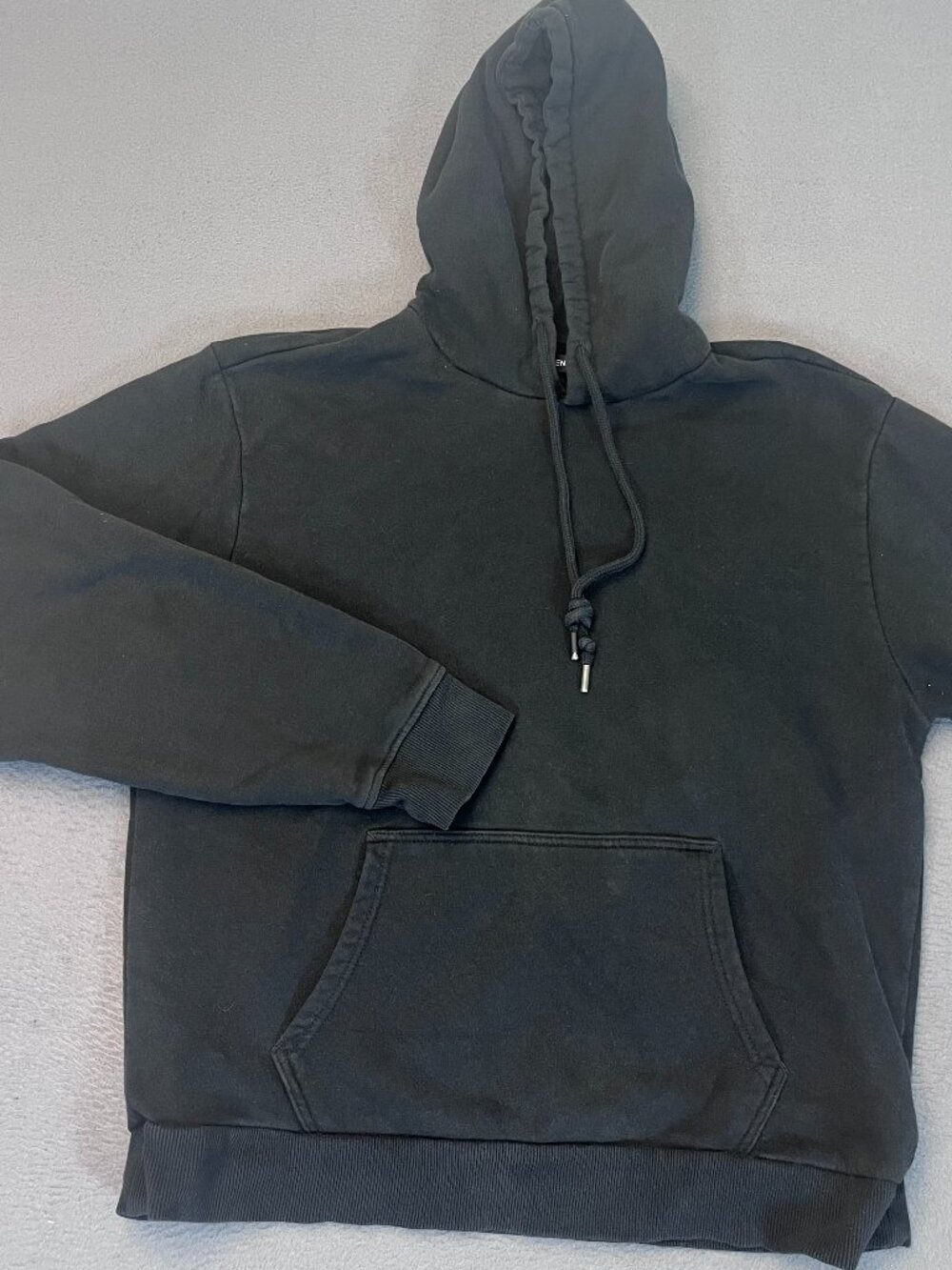 NovaMen Hoodie Mens XL Black Pullover Fleece Kangaroo Pocket Sweatshirt Casual